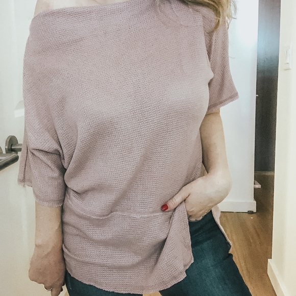 Charlotte Waffle Knit Tunic | Mauve - Picture 3 of 4